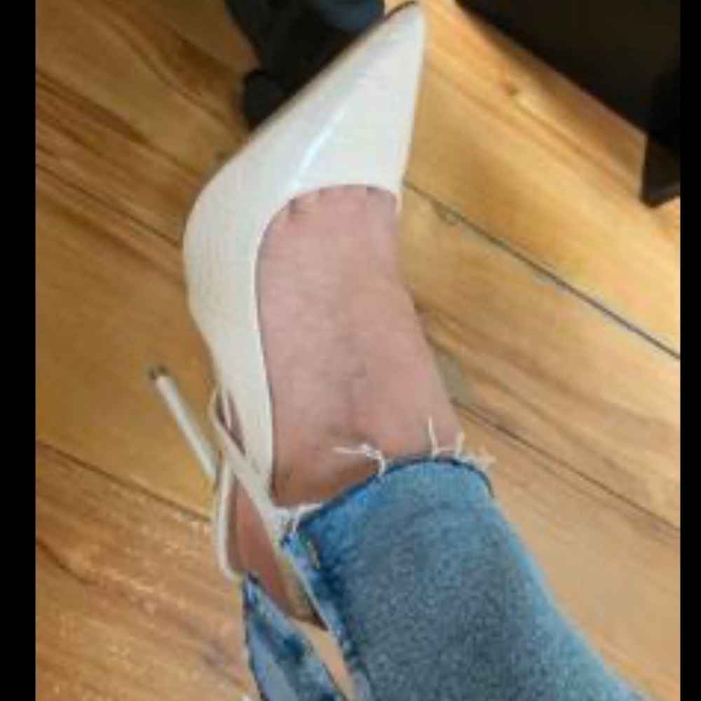 Express Croc embossed cut out sling backs heels pumps women’s shoes Sz 10 - Picture 2 of 13